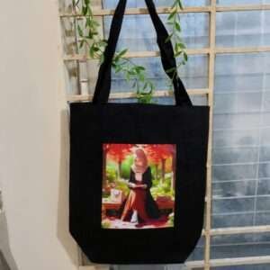 Black Canvas Art Tote